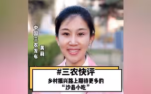 三农快评：乡村振兴路上期待更多的“沙县小吃”