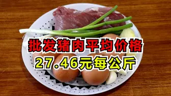 批发猪肉平均价格27.46元每公斤