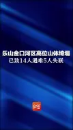 乐山金口河区发生高位山体垮塌，已致14人遇难5人失联