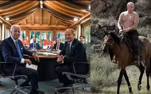 G7首脑会前讨论怎么比普京看起来更“爷们”：他光膀子真的太帅了