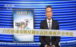 白岩松谈女明星制止高铁乘客手机声音外放：没有规矩不成方圆