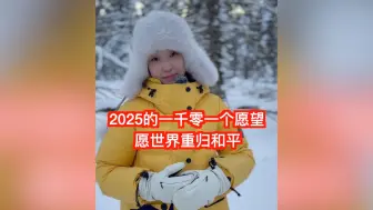 2025的一千零一个愿望：愿世界重归和平