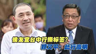侯友宜台中行撕“正蓝不挺”标签？郑又平：此行是个高明的做法