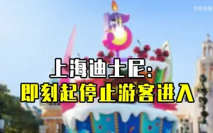 上海迪士尼：即刻起停止游客进入