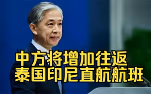 外交部：中方将增加往返泰国印尼直航航班