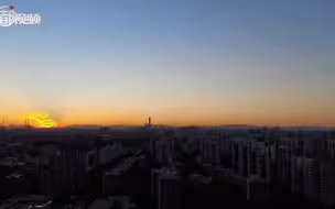 延时摄影｜夕阳下的京城，犹如一张巨幅的油画
