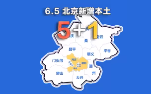 北京疫情动态地图：6月5日新增本土确诊5例、无症状1例