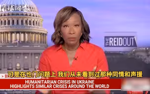 美国黑人主播称世界关注乌克兰有种族原因 因为那里住着白人基督徒