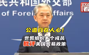 世贸组织多个成员批评美国贸易政策 外交部回应