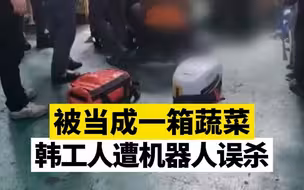被当成一箱蔬菜，韩工人遭机器人误杀