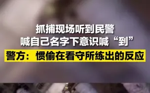 抓捕现场听到民警喊自己名字下意识喊“到” 　警方：惯偷在看守所练出的反应