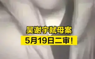吴谢宇弑母案，5月19日二审！