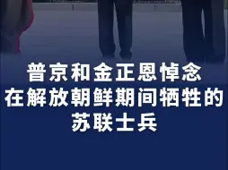 普京和金正恩悼念在解放朝鲜期间牺牲的苏联士兵