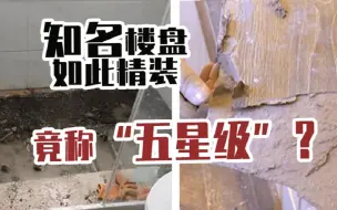 百姓关注【新房变成“水帘洞”，如此精装却称“五星级”？业主火大，这家知名房开却称…】