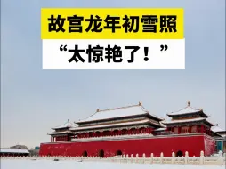 故宫龙年初雪照，“太惊艳了！”