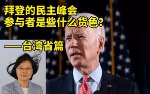 拜登的民主峰会参与者是些什么货色？——台湾省篇