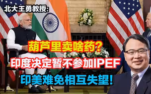 葫芦里卖啥药？印度决定暂不参加IPEF，印美难免相互失望！