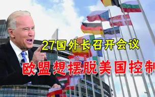 27国外长召开会议，欧盟要“摆脱”美国控制！德法等14国公开支持