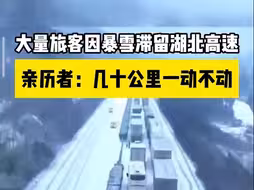 大量旅客因暴雪滞留湖北高速，亲历者：几十公里一动不动
