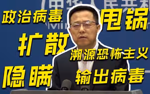 赵立坚：美国在抗疫和溯源上有“三宗罪”