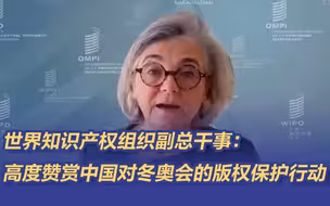 世界知识产权组织副总干事：高度赞赏中国对冬奥会的版权保护行动