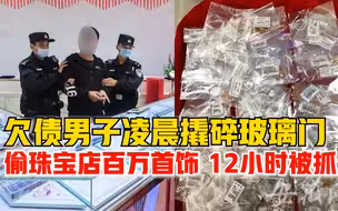 男子欠债凌晨偷珠宝店百万首饰，警方12小时破案将其抓获