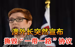 猖狂！澳外长突然宣布撕毁“一带一路”协议，中方做出重磅回应