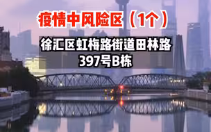 9月3日上海这个区域划为疫情中风险区