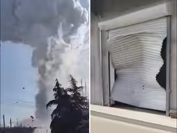 现场腾起蘑菇云！山西一企业传出爆炸声 附近居民家防盗门被震弯
