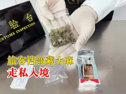旅客裆部藏大麻走私入境被查