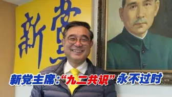 新党主席：“九二共识”永不过时，这是一个态度更是“通关密语”