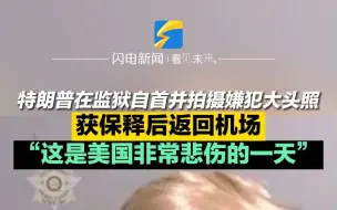 特朗普在监狱自首并拍摄嫌犯大头照 获保释后返回机场 “这是美国非常悲伤的一天”