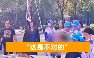 一男子高举鲤鱼旗参观中山陵，遭提醒后反称：这是中国传到日本的