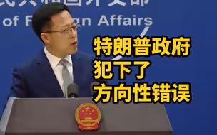 赵立坚：特朗普政府犯了方向性错误，导致中美关系异常严峻
