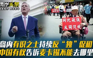 岛内有识之士持续反“独”促和 中国有权告诉麦卡锡不能去哪里！