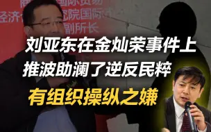 李肃：刘亚东在金灿荣事件上推波助澜了逆反民粹，有组织操纵之嫌
