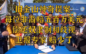 卫报专家：旧金山提案每位非裔赔五百万美元偿还奴隶制太少了
