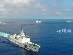 中国海警舰艇编队在我钓鱼岛领海巡航