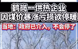 鹤岗一供热企业因煤价暴涨亏损欲停暖，当地：政府已介入，不会停了