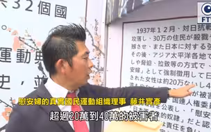 日本人赴国民党台南党部脚踹慰安妇铜像 岛内民众怒吼：不认错别走