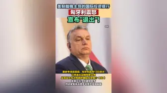美国这一举动，匈牙利怒了！