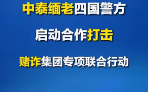 中泰缅老四国警方启动合作打击赌诈集团专项联合行动