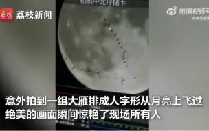 浪漫！师生观测月亮拍到月上雁影