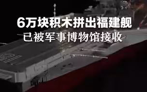 军迷用6万块积木拼出航母，被军事博物馆接收：非常的激动和自豪！