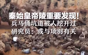 秦始皇帝陵重要发现！兵马俑坑道被人挖开过，研究员：或与项羽有关