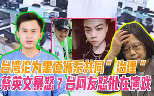 台湾沦为黑道派系共同“治理”，蔡英文暴怒台网友怒批在演