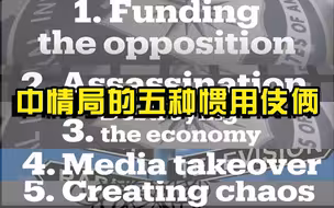 揭秘！美国中情局颠覆他国政权的五种惯用伎俩