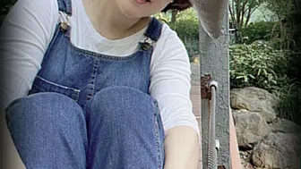 院子里的清晨，和我16岁的老狗