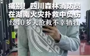 痛别！四川森林消防员在湖南火灾扑救中负伤，经40多天抢救不幸牺牲