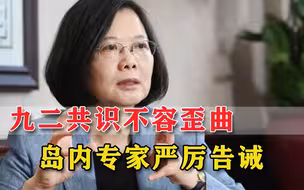 蔡当局歪曲“九二共识”，岛内明白人：别让大陆急着解决台湾问题